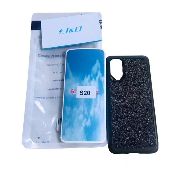 J&D Galaxy s20 Glitter Shiny, Compact design, snugly fit black case - Picture 3 of 6